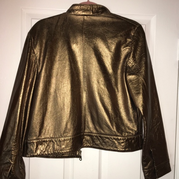 Vintage Sharagano Paris gold leather jacket - Picture 6 of 7
